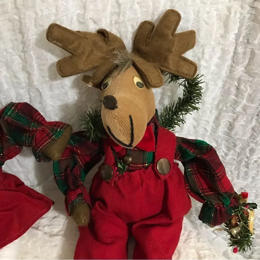 Christmas Reindeer Couple Shelf “Plush” Set